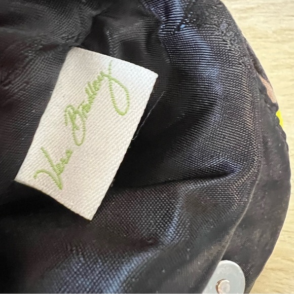 VERA BRADLEY Citron 2014 Mini Cellphone Crossbody Chainlink Yellow Black Floral - Picture 13 of 14